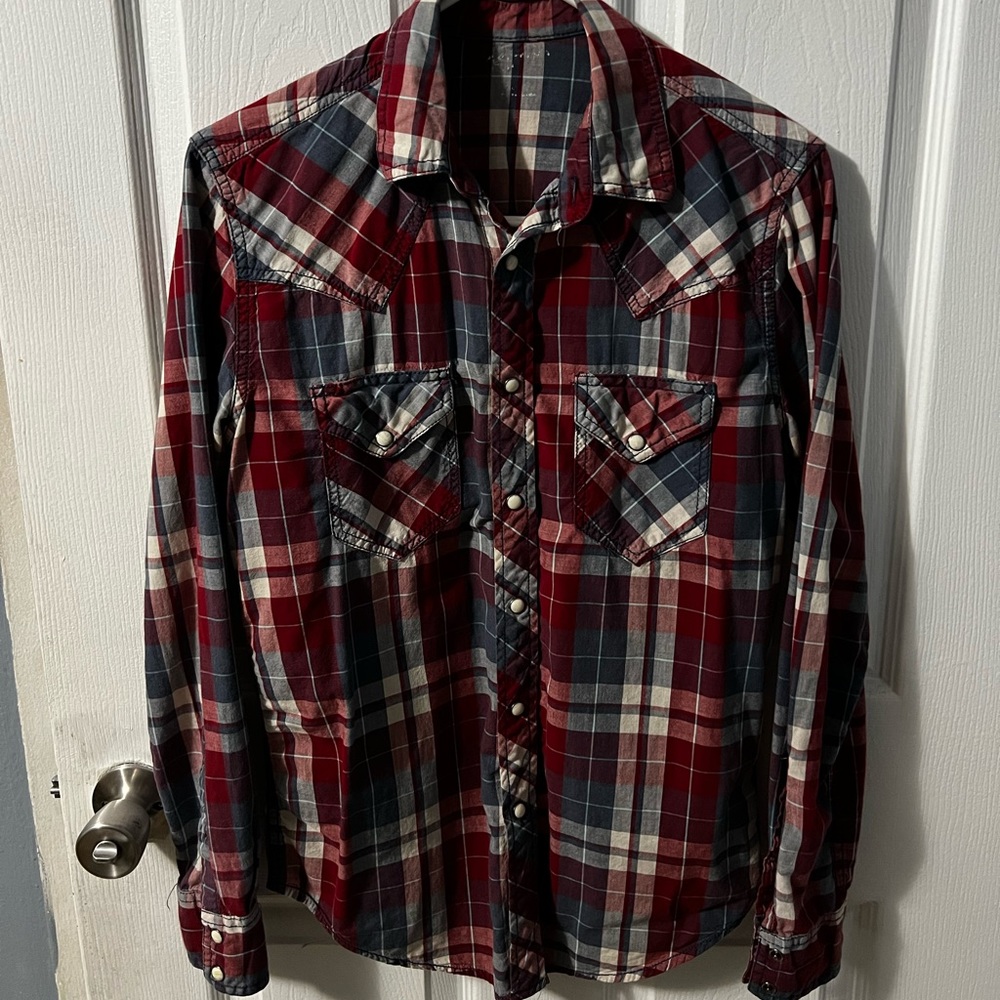 Red checkered western shirt